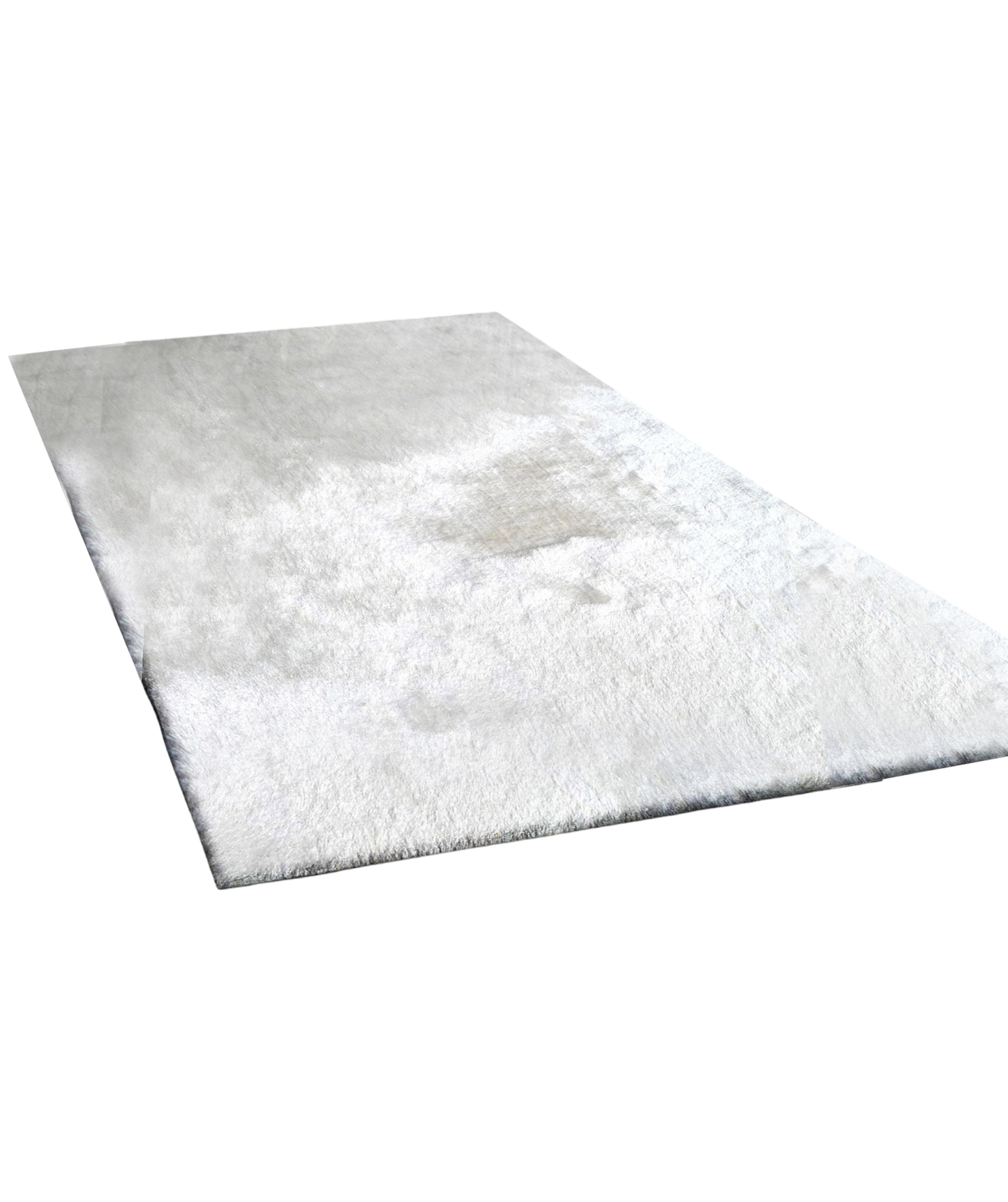 8' x 11' White Shag Hand Tufted Area Rug