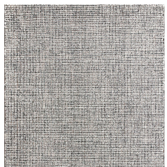 10' x 14' Gray and Ivory Wool Checkered Hand Tufted Area Rug