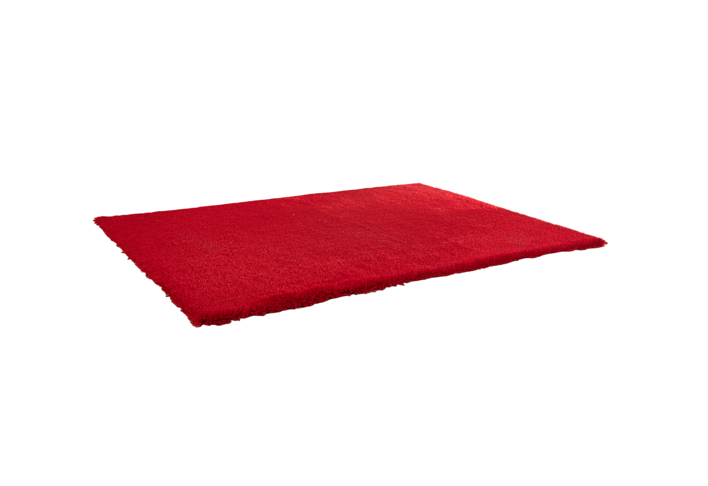 5' x 7' Red Shag Hand Tufted Area Rug
