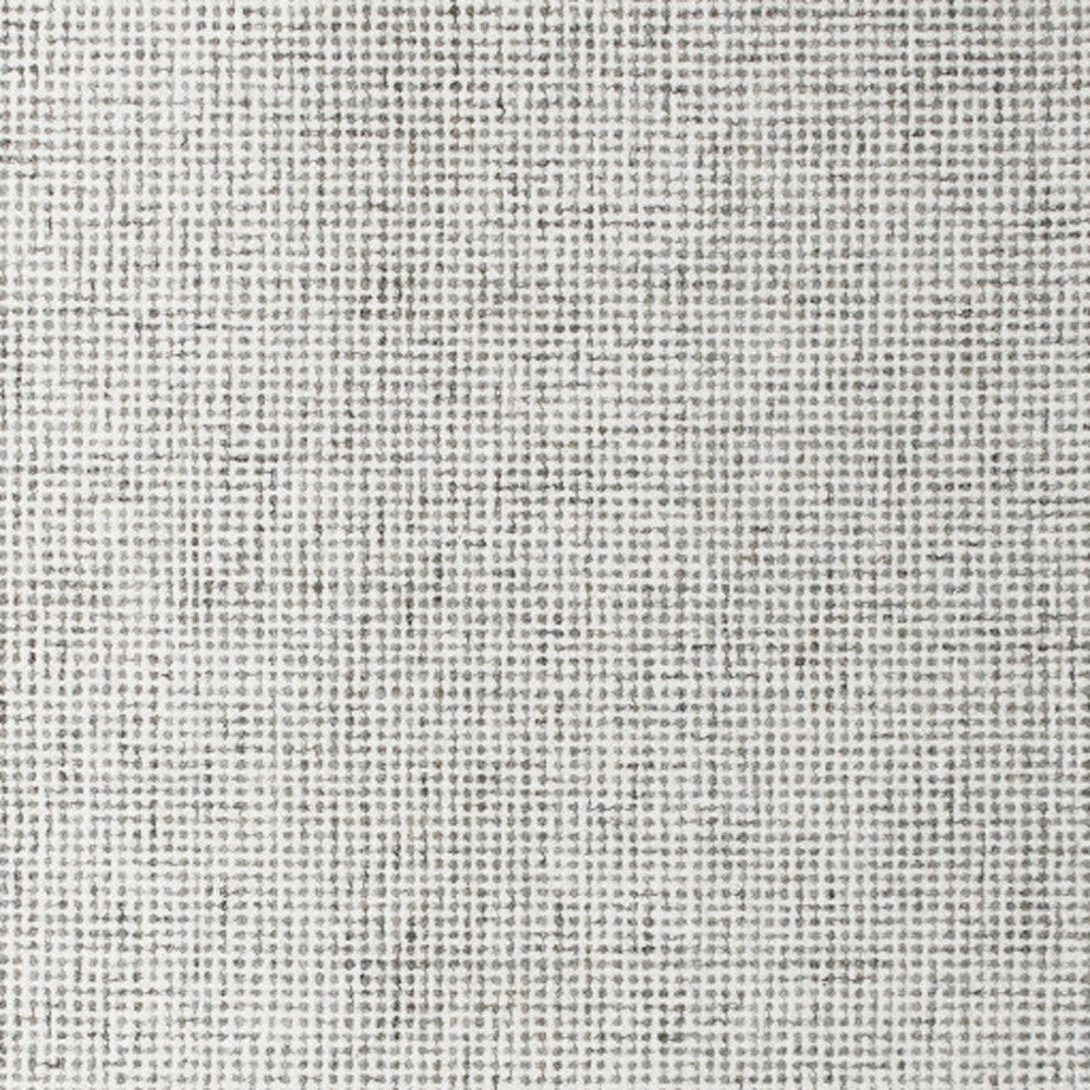 10' x 14' Gray and Ivory Wool Checkered Hand Tufted Area Rug