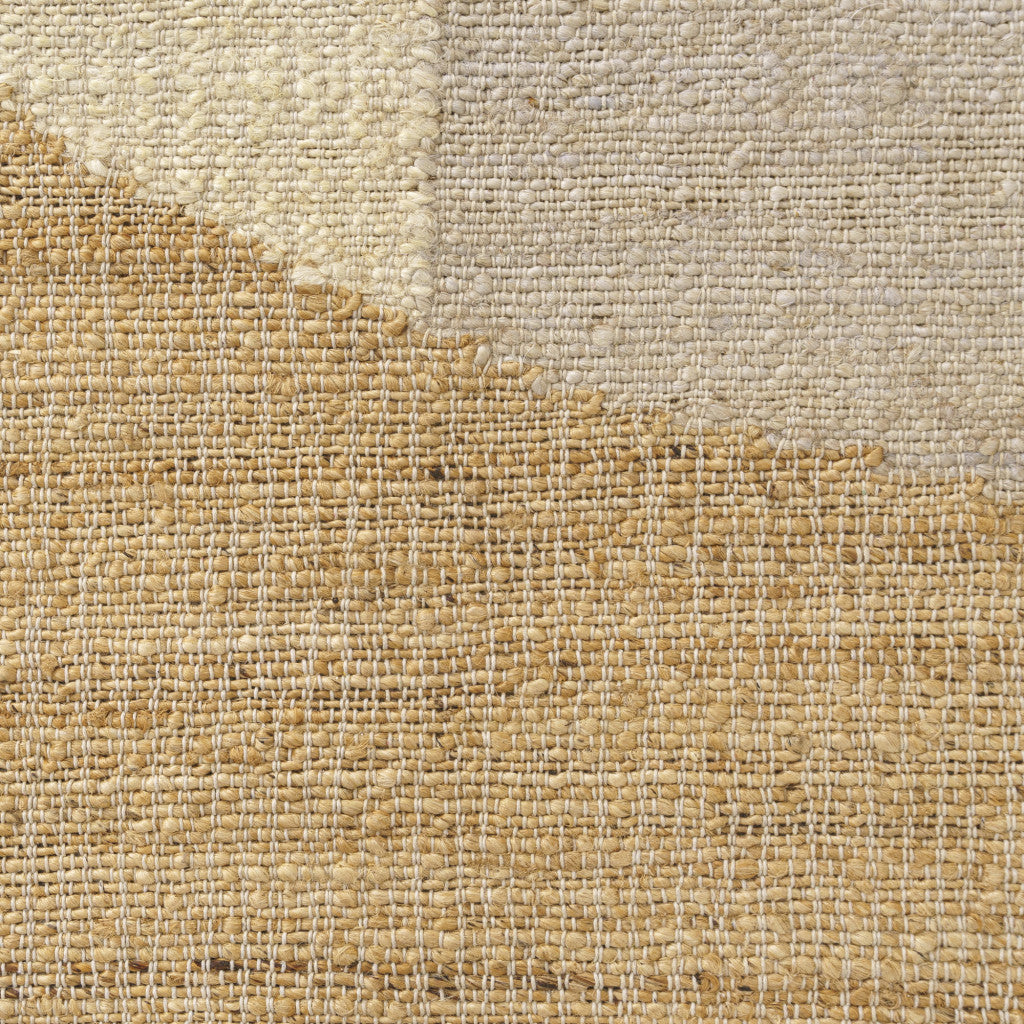 8' x 10' Natural and Ivory Abstract Hand Woven Area Rug