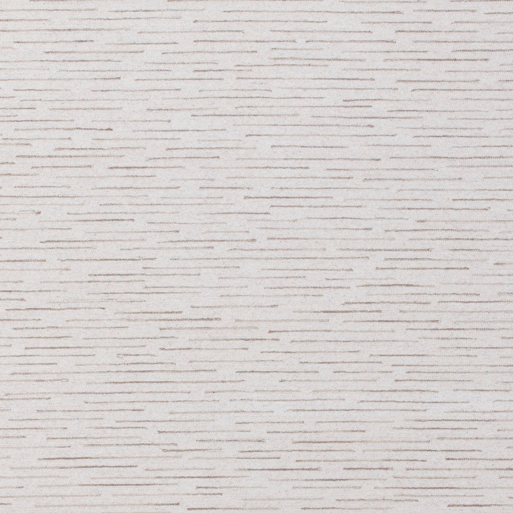 10' x 14' Beige and Ivory Wool Striped Hand Tufted Area Rug