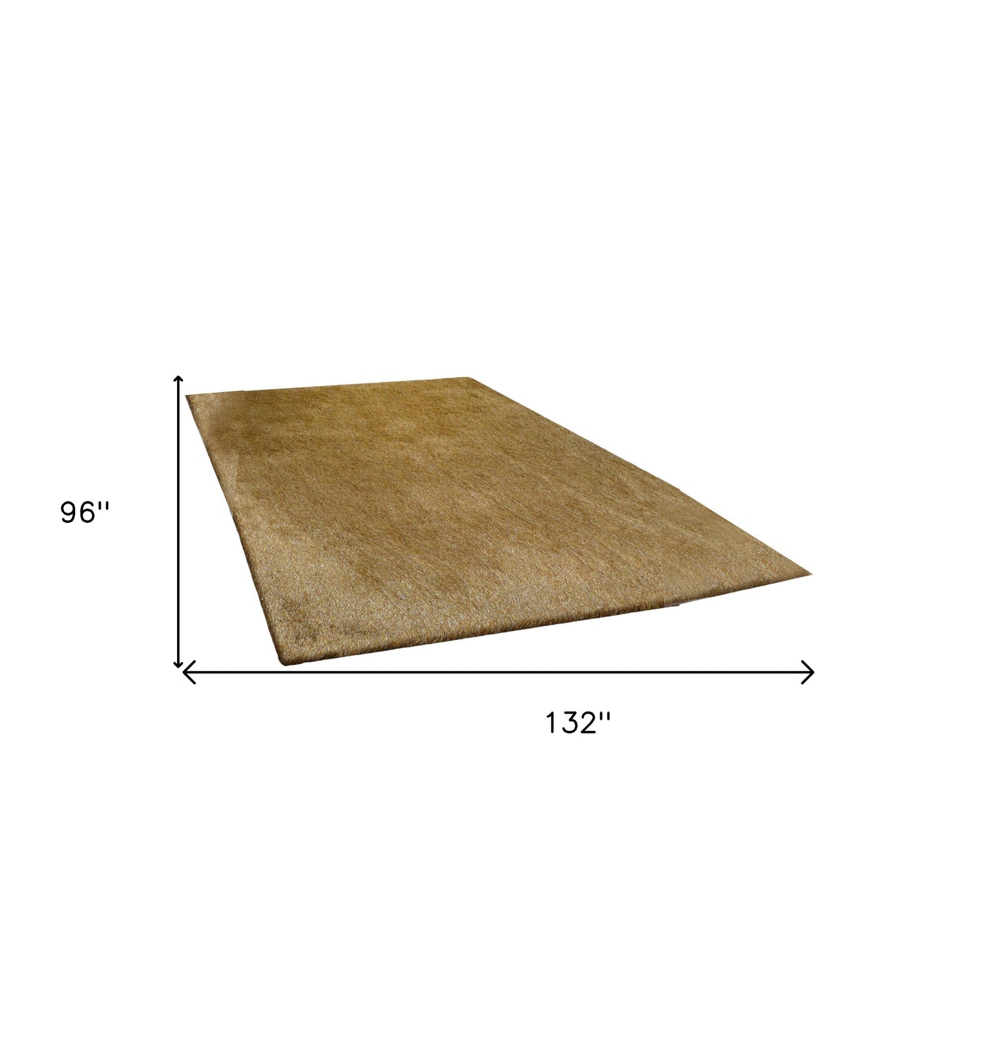 8' x 11' Gold Shag Hand Tufted Area Rug
