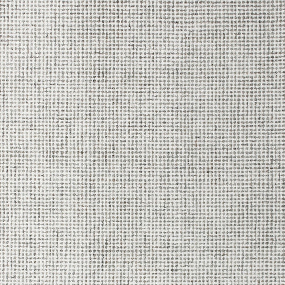 5' x 7' Gray and Ivory Wool Checkered Hand Tufted Area Rug
