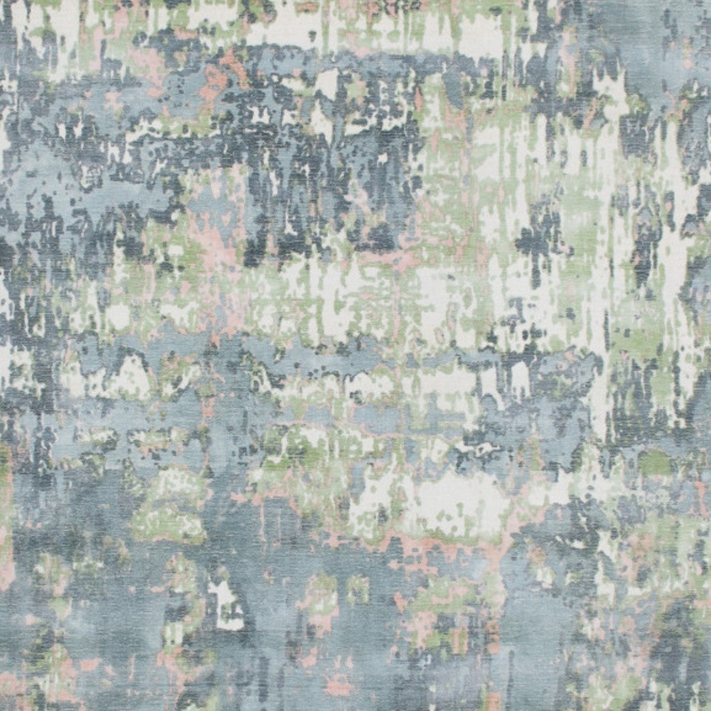 2' x 3' Gray and Yellow Abstract Hand Loomed Area Rug