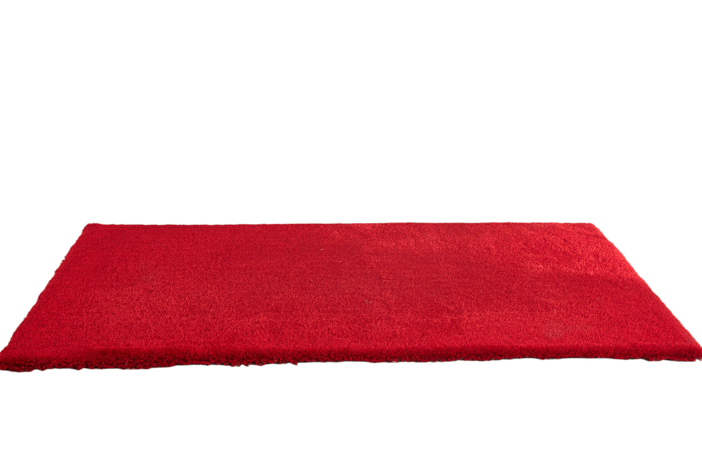 8' x 11' Red Shag Hand Tufted Area Rug