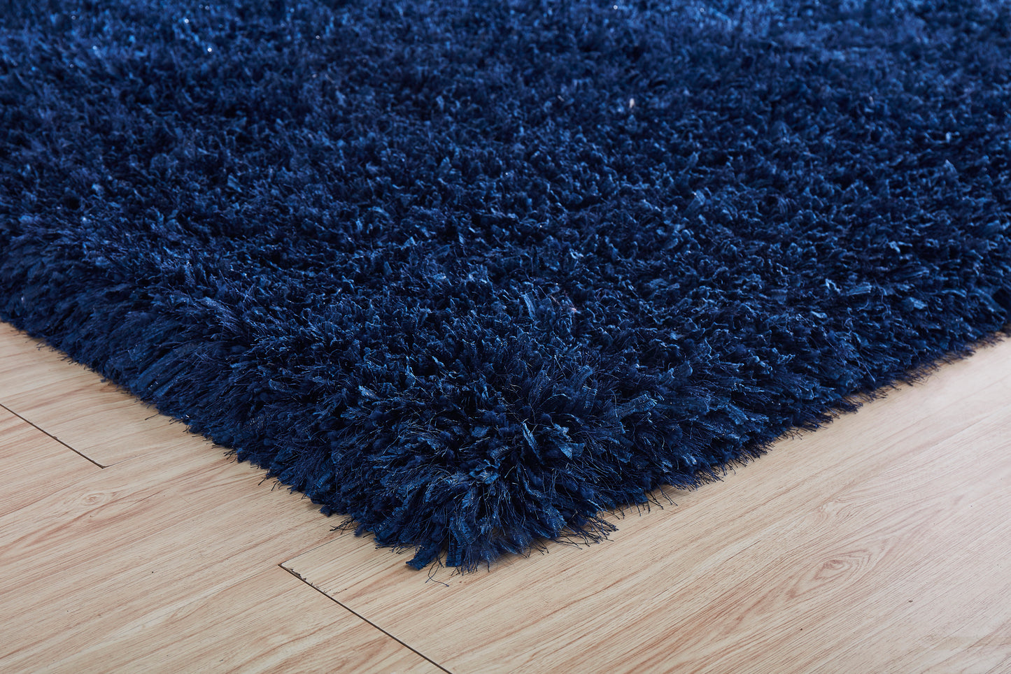 5' x 7' Navy Blue Shag Hand Tufted Area Rug