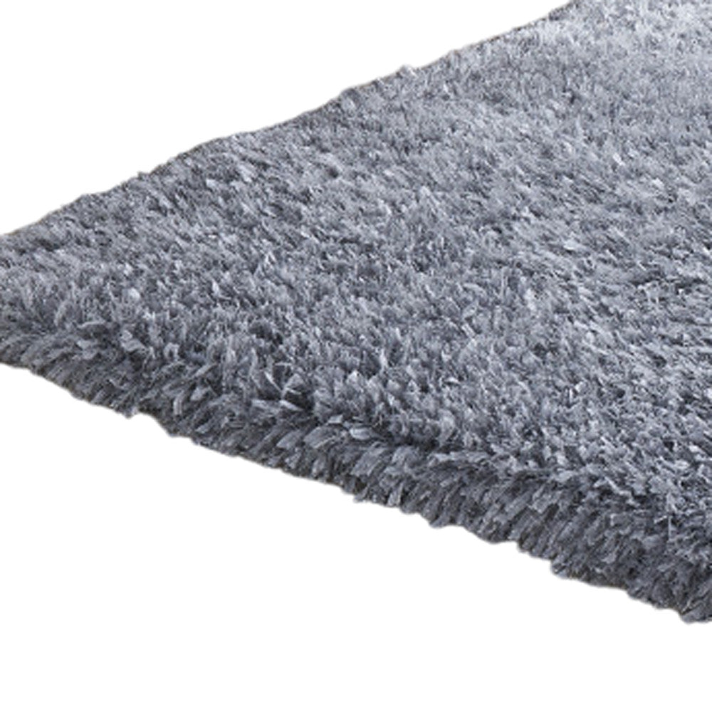 5' x 7' Silver Shag Hand Tufted Area Rug