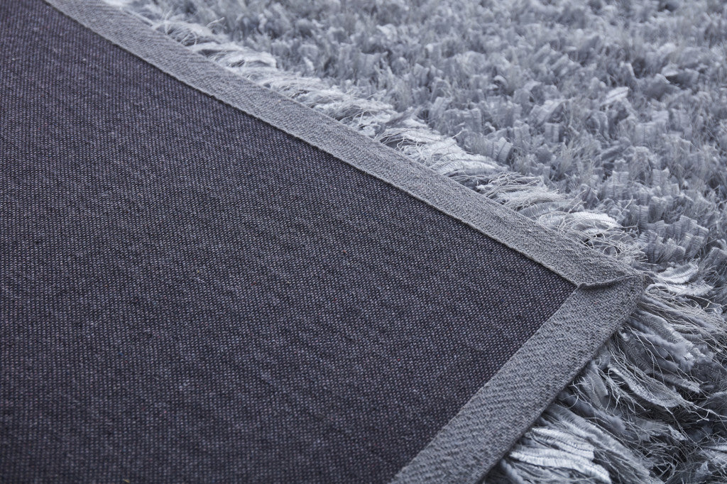 5' x 7' Silver Shag Hand Tufted Area Rug