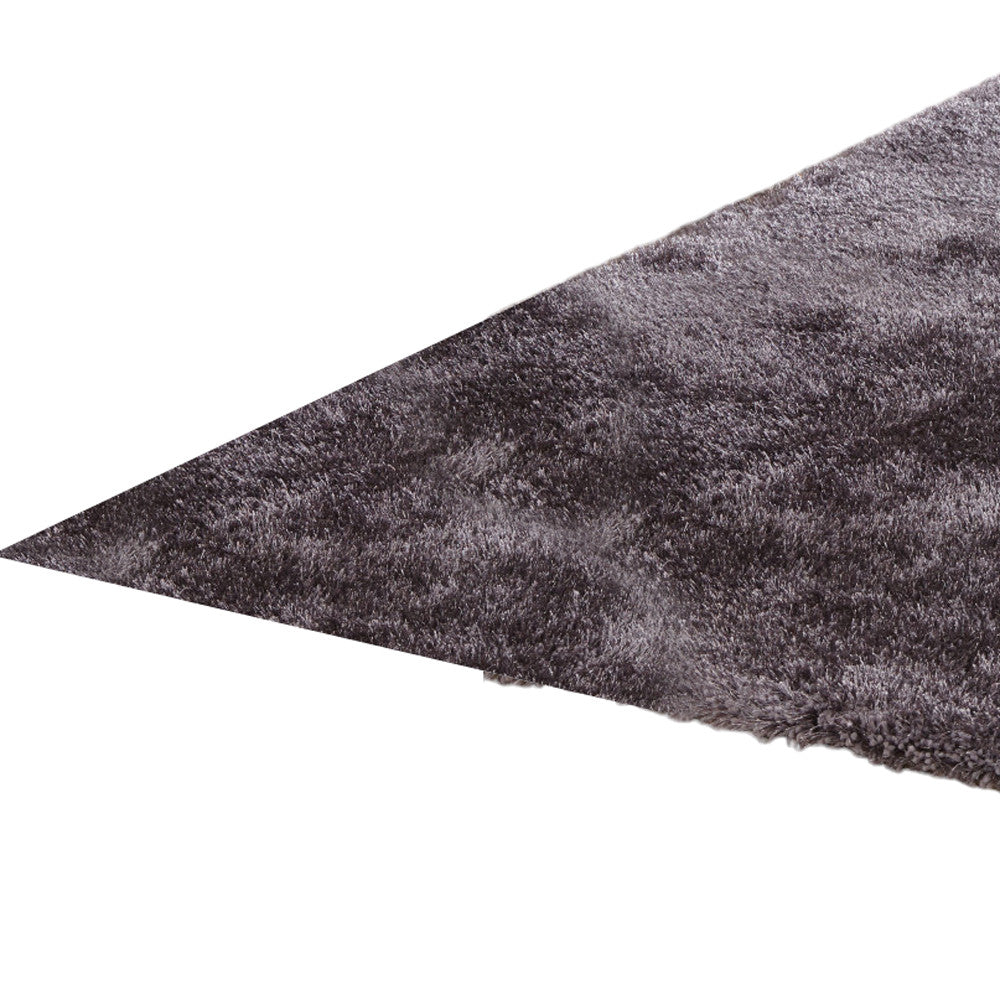 5' x 7' Gray Shag Hand Tufted Area Rug