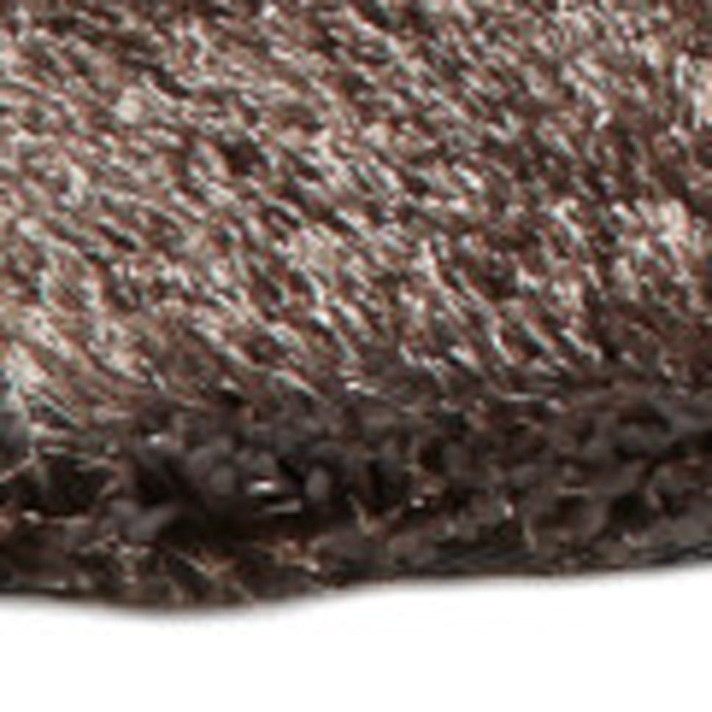 8' x 11' Charcoal Shag Hand Tufted Area Rug