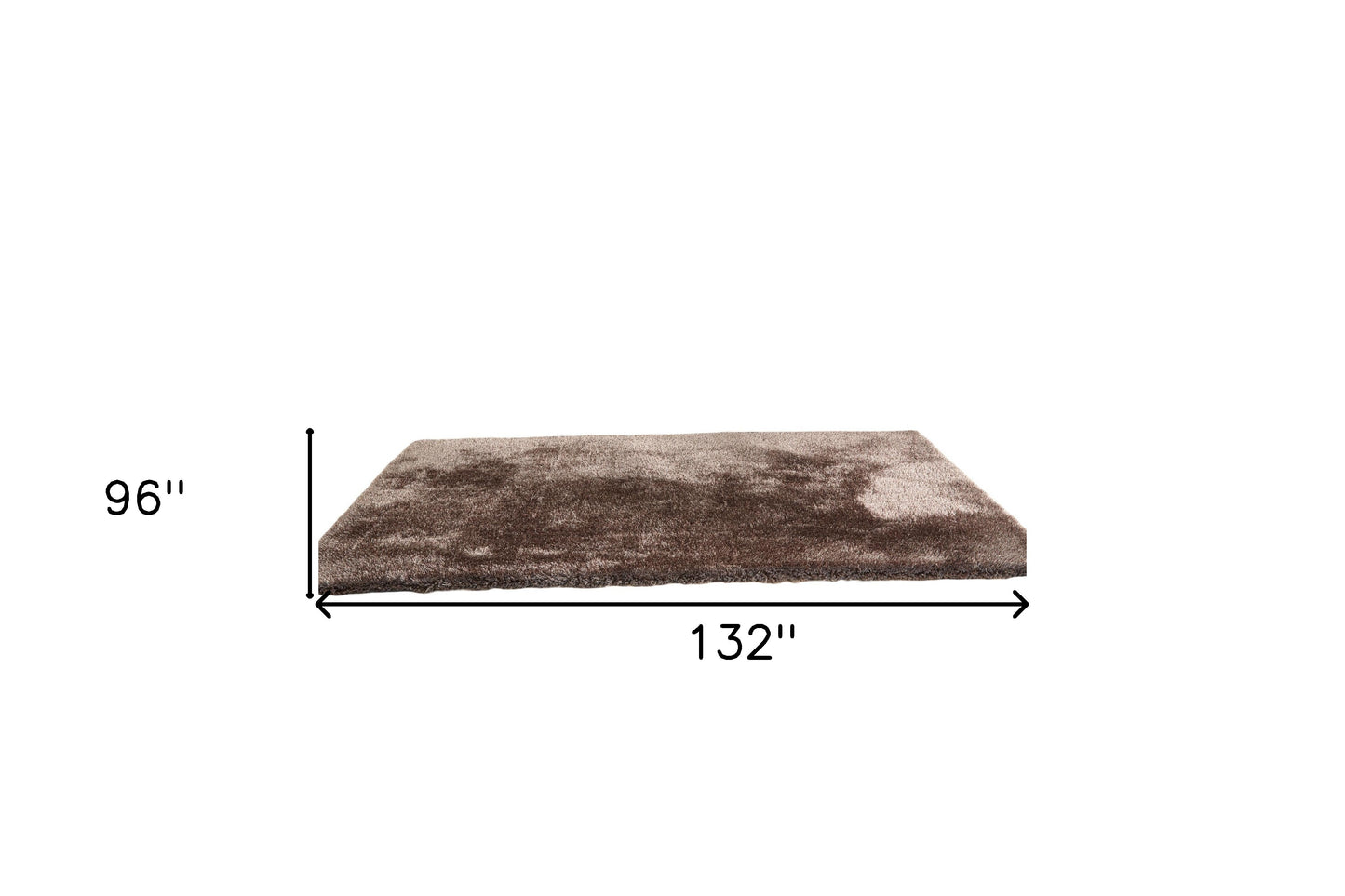 8' x 11' Charcoal Shag Hand Tufted Area Rug