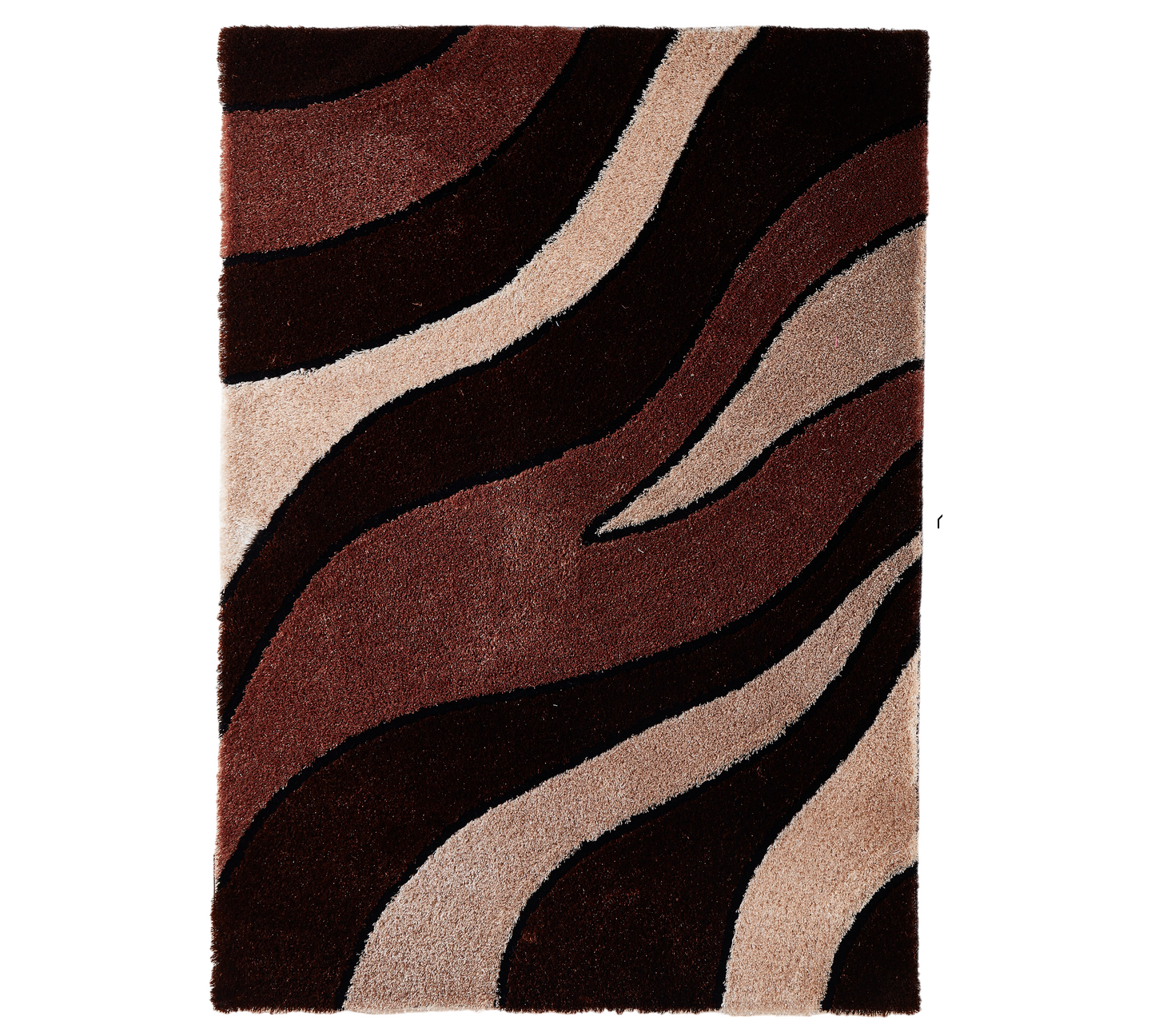 8' x 11' Beige Shag Hand Tufted Area Rug