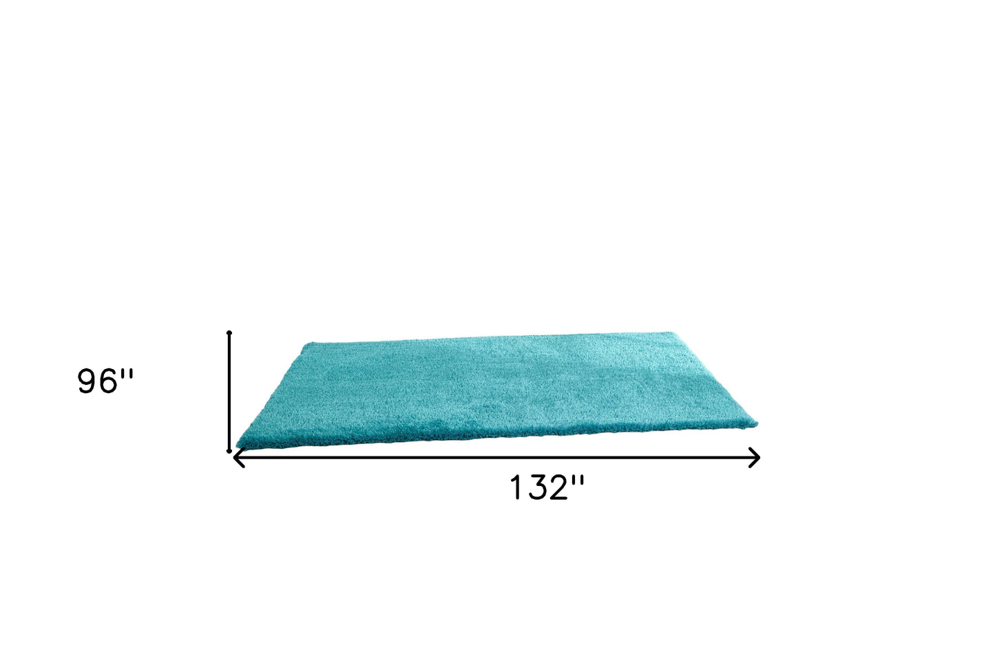 8' x 11' Turquoise Shag Hand Tufted Area Rug