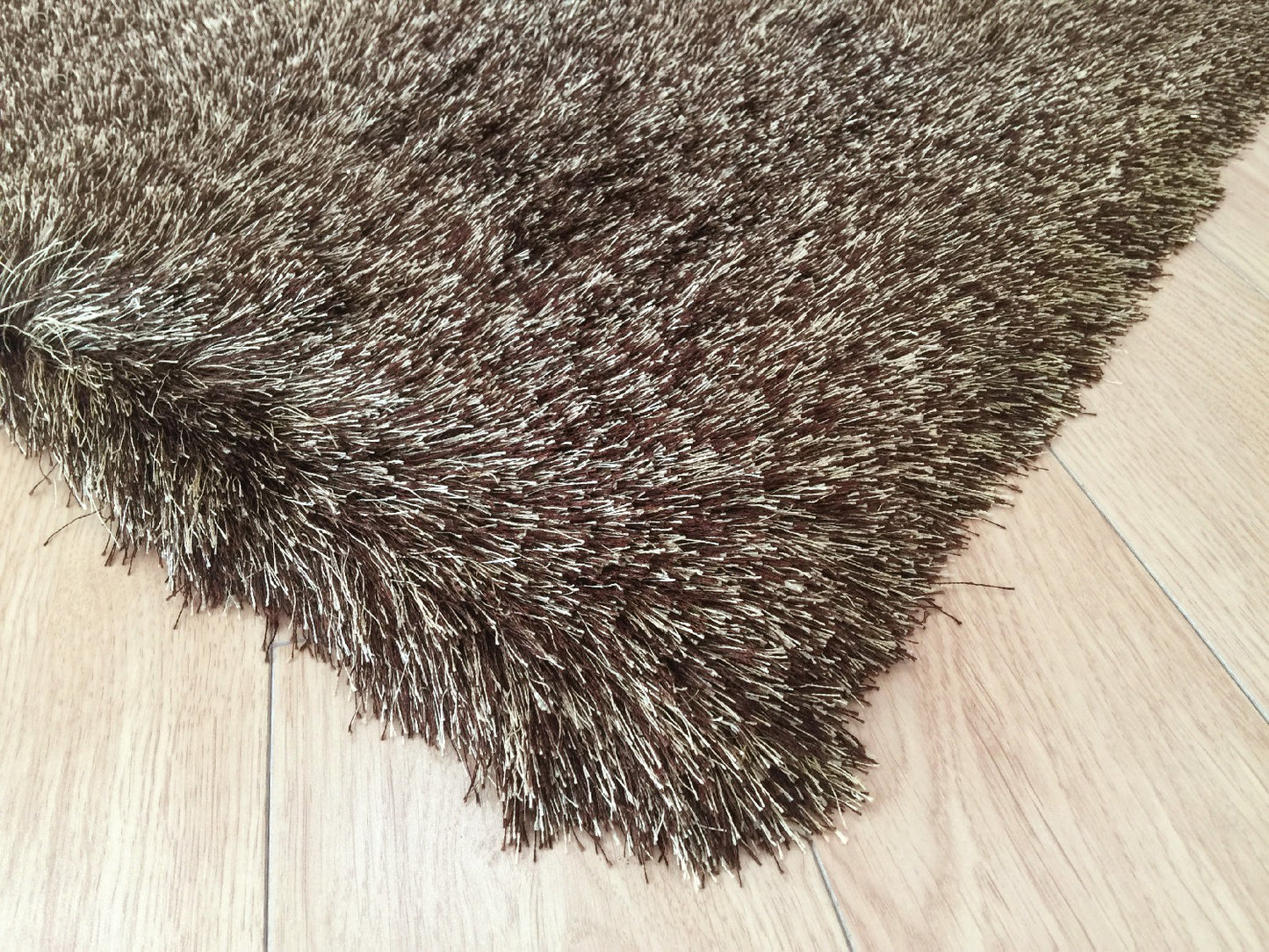 5' x 7' Brown Shag Hand Tufted Area Rug