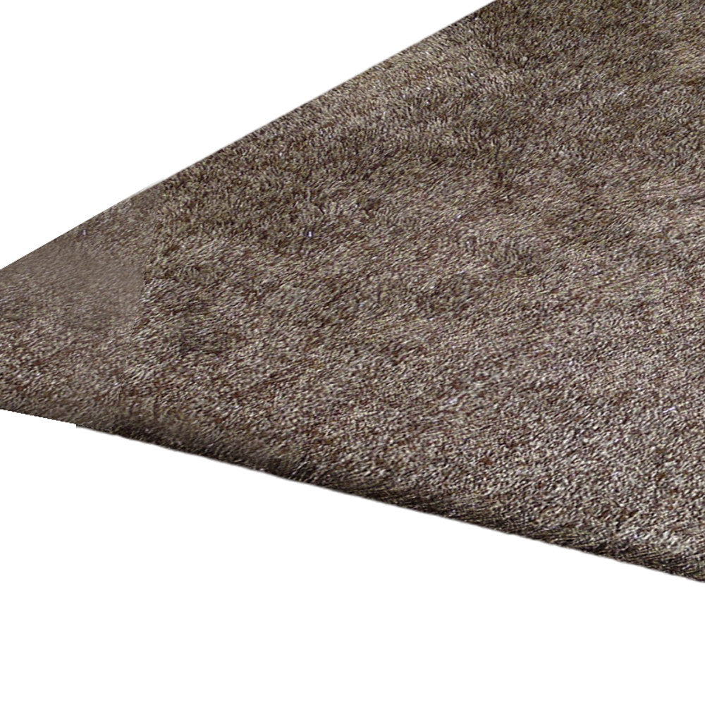 5' x 7' Brown Shag Hand Tufted Area Rug