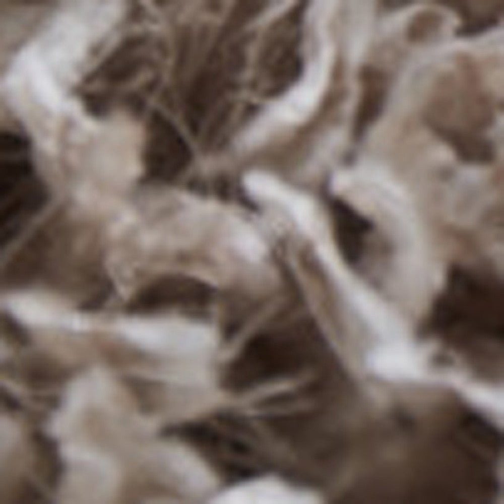 5' x 7' Beige Shag Hand Tufted Area Rug