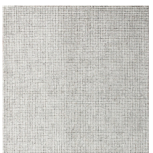 9' x 12' Gray and Ivory Wool Checkered Hand Tufted Area Rug