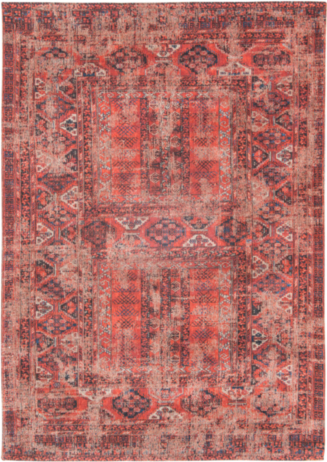 5' x 7' Red Oriental Non Skid Area Rug
