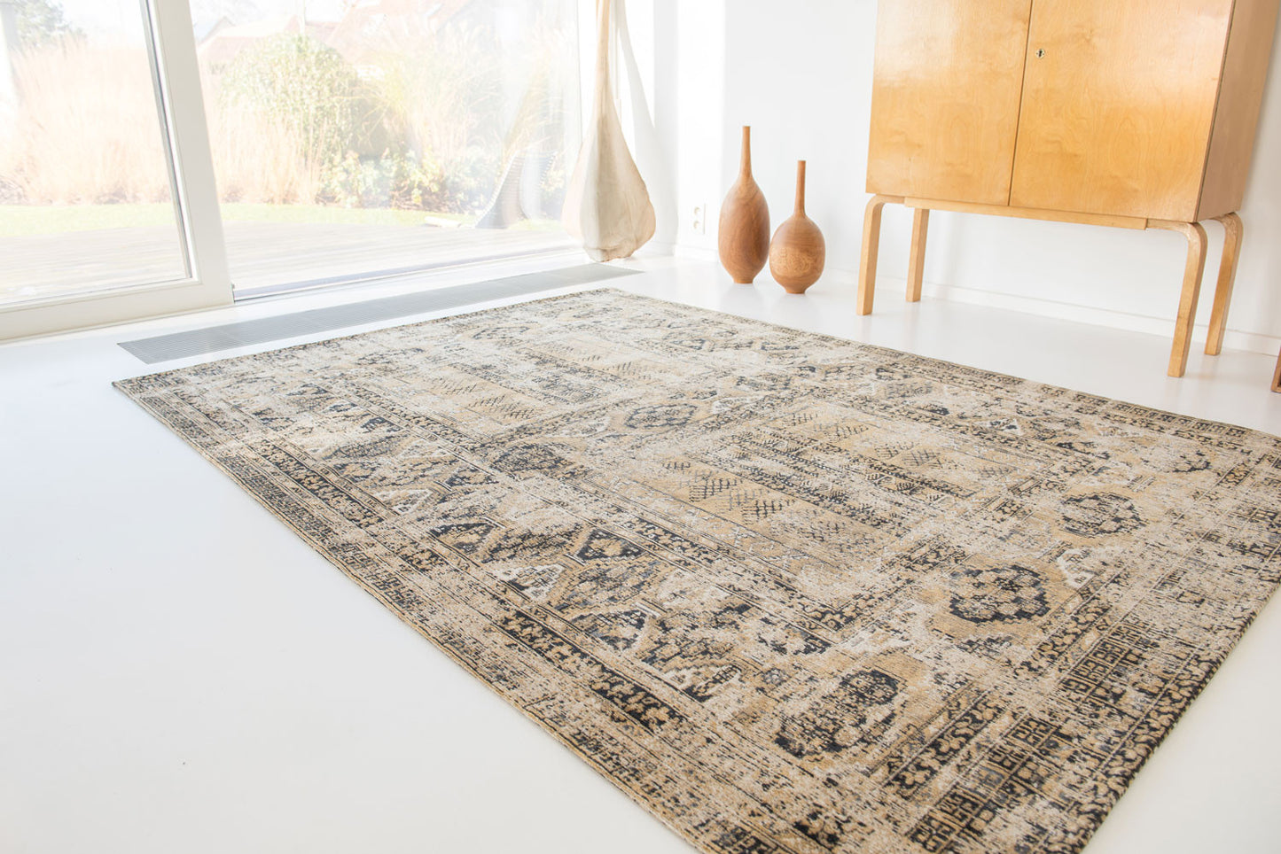 8' x 11' Brown Oriental Non Skid Area Rug