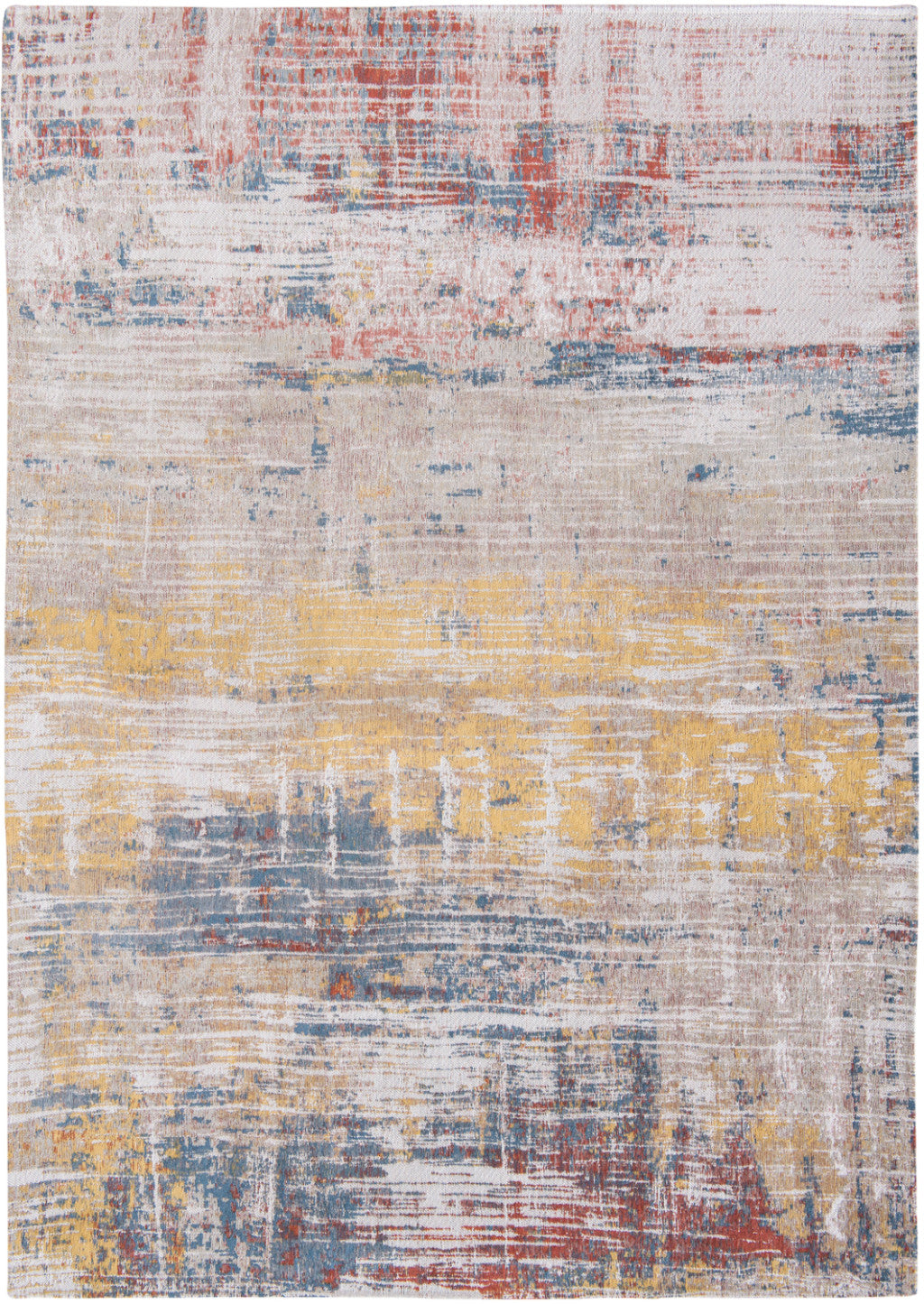 3' X 5' White Abstract Non Skid Area Rug