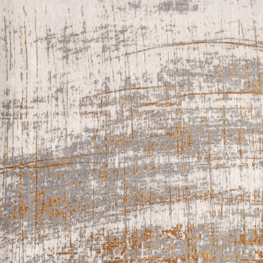 8' x 11' Gray and Gold Abstract Non Skid Area Rug