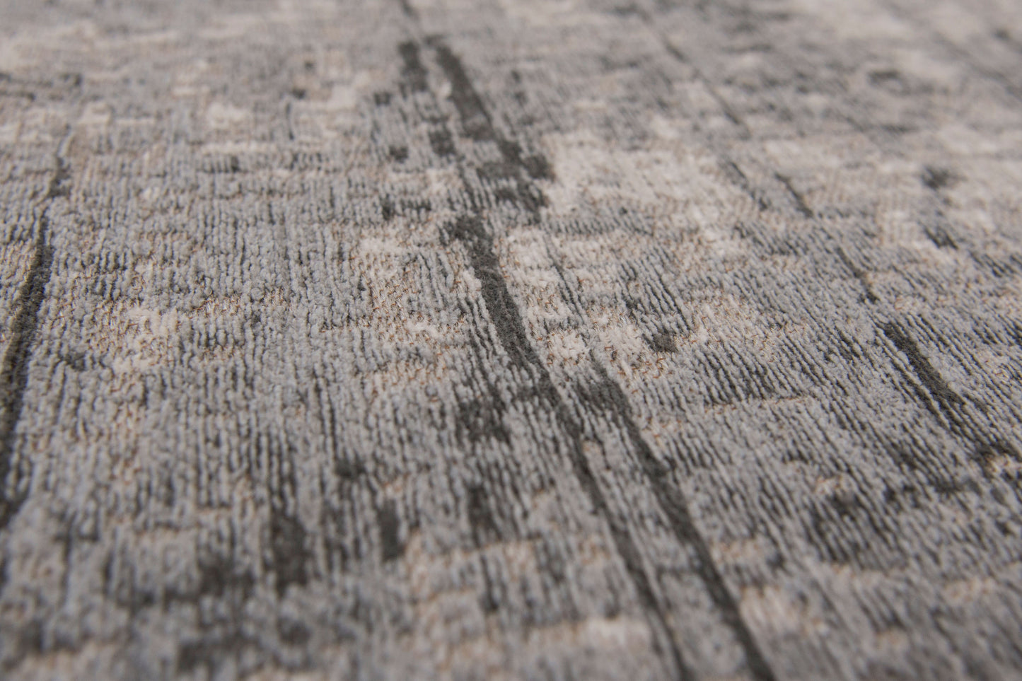 3' X 5' Gray and White Abstract Non Skid Area Rug