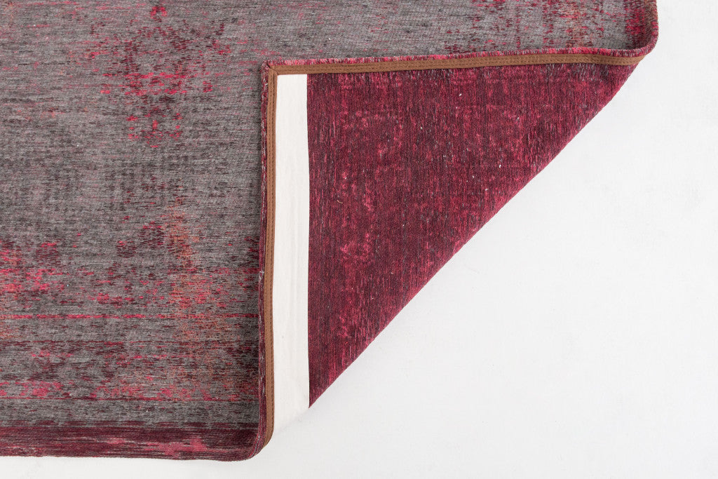 7' x 9' Gray and Pink Medallion Non Skid Area Rug