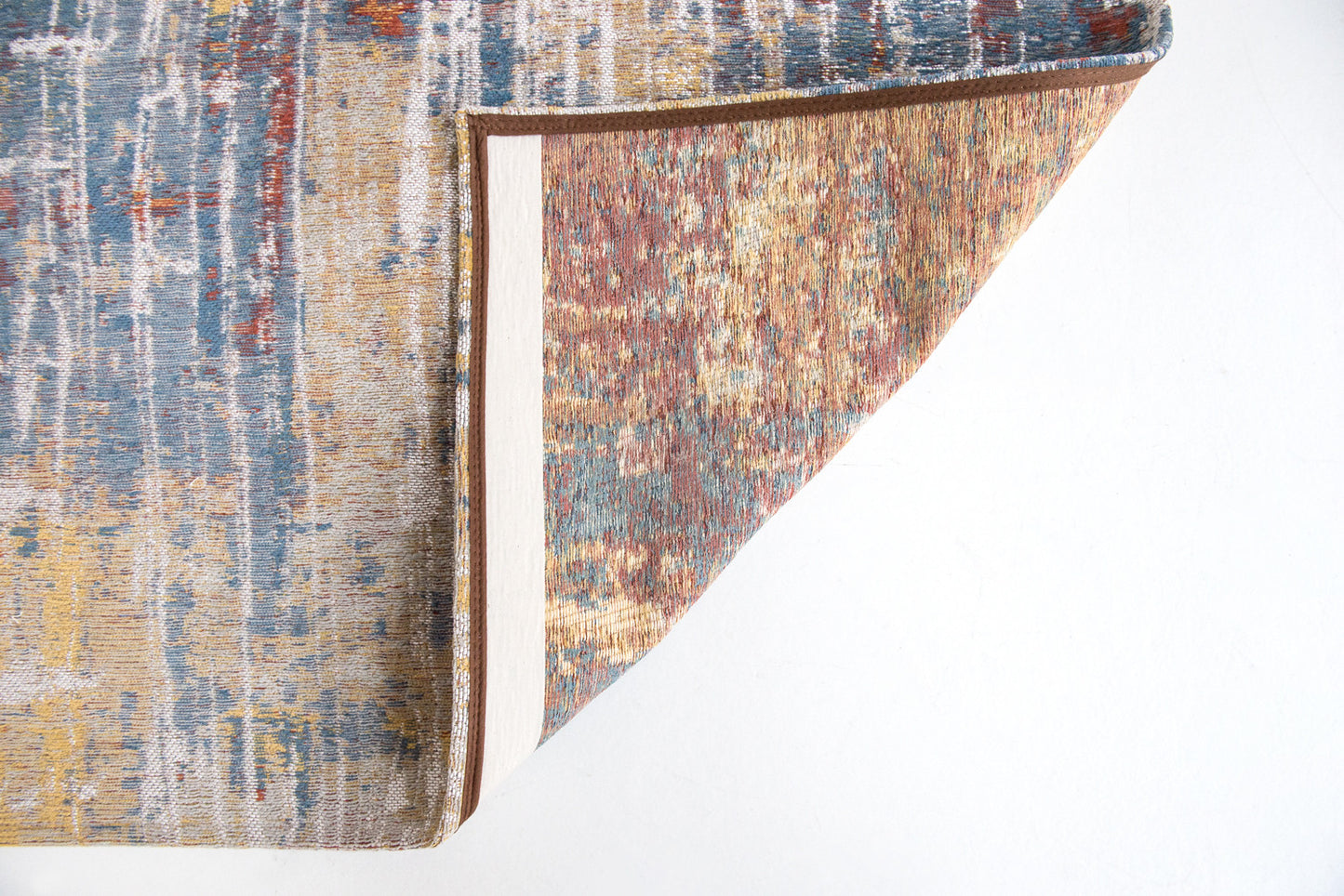 5' x 7' White Abstract Non Skid Area Rug