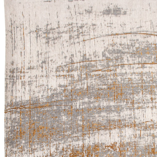 9' X 13' Gray and Gold Abstract Non Skid Area Rug