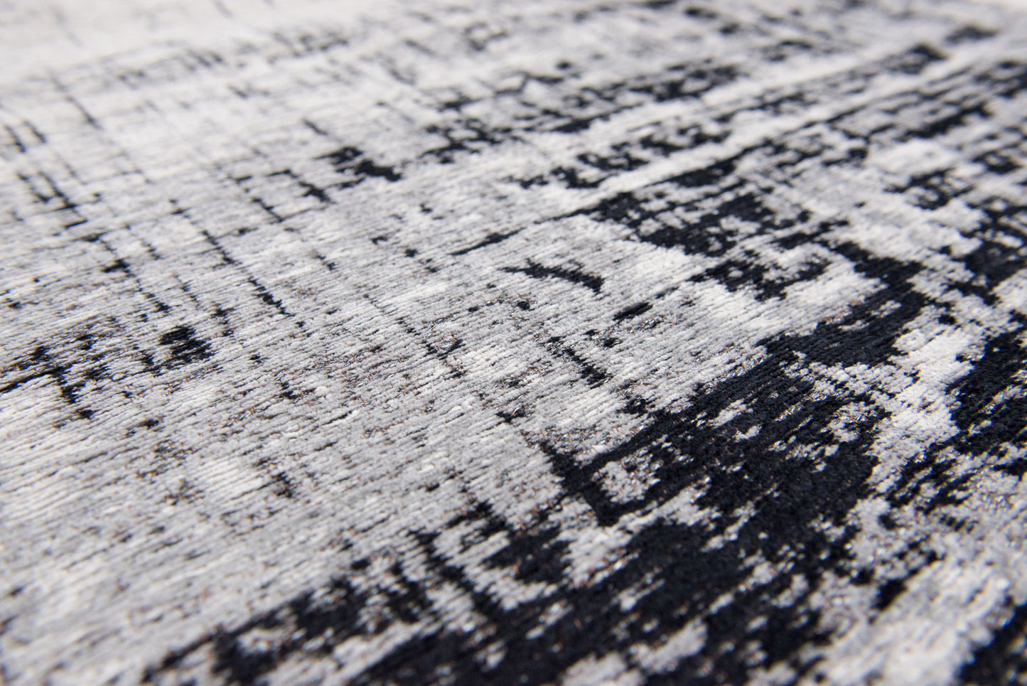 3' X 5' Black and White Abstract Non Skid Area Rug