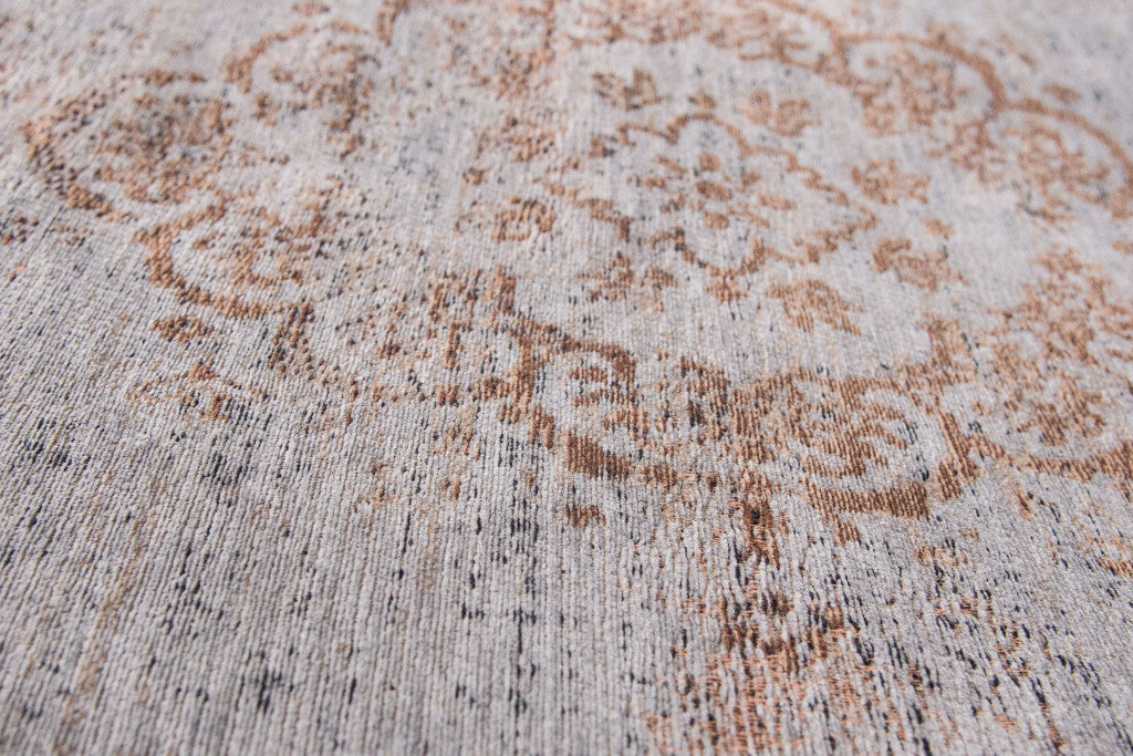 5' x 7' Gray and Beige Medallion Non Skid Area Rug
