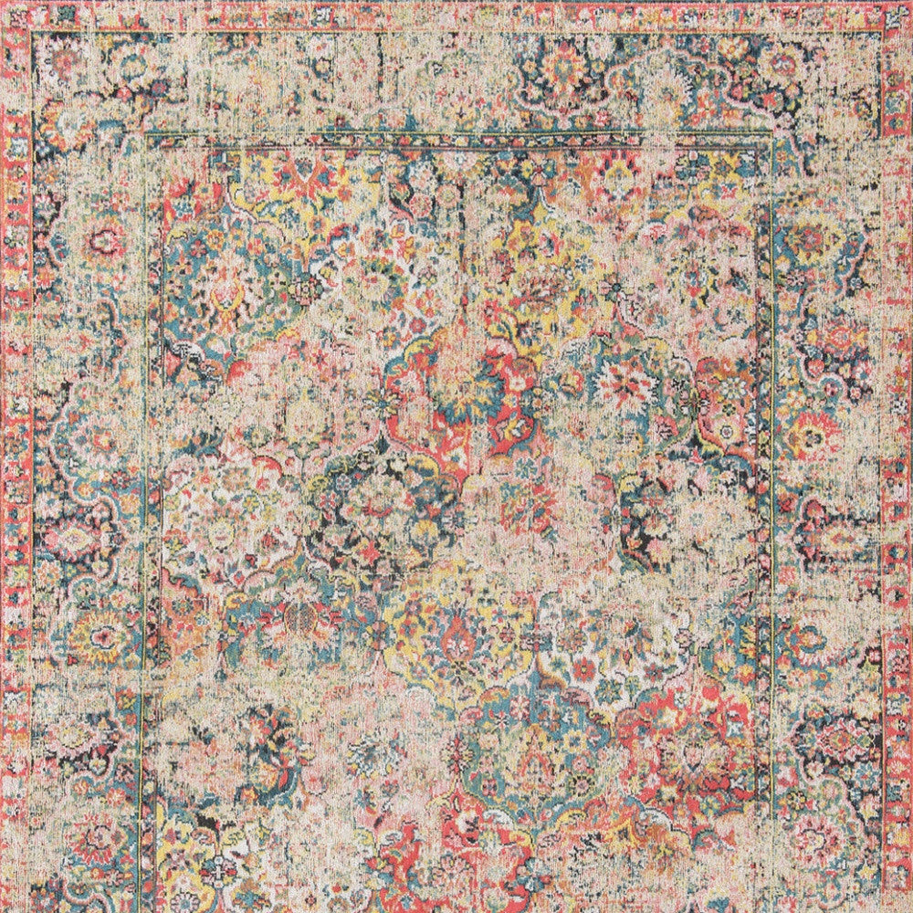 5' x 7' Red Oriental Non Skid Area Rug
