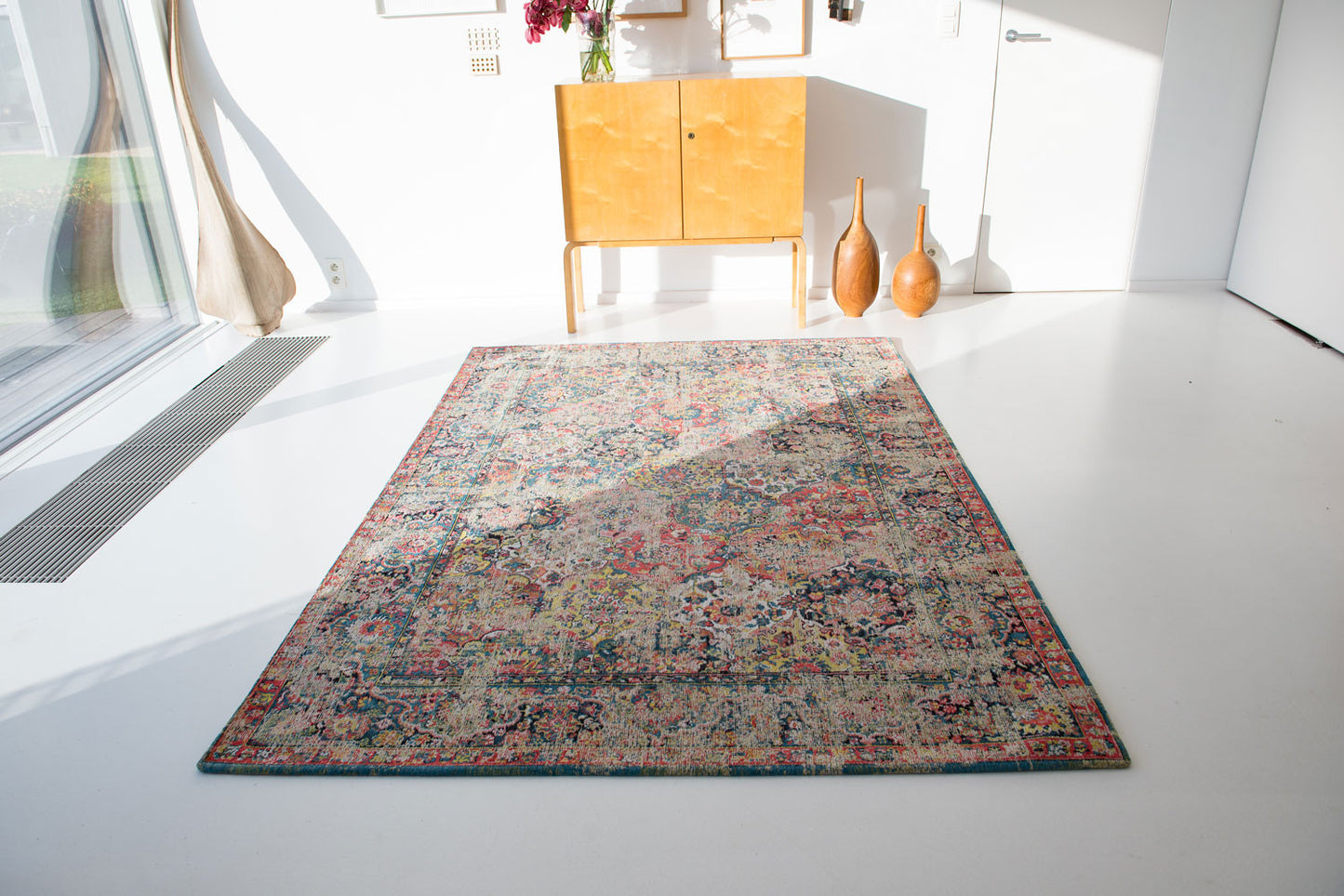 5' x 7' Red Oriental Non Skid Area Rug