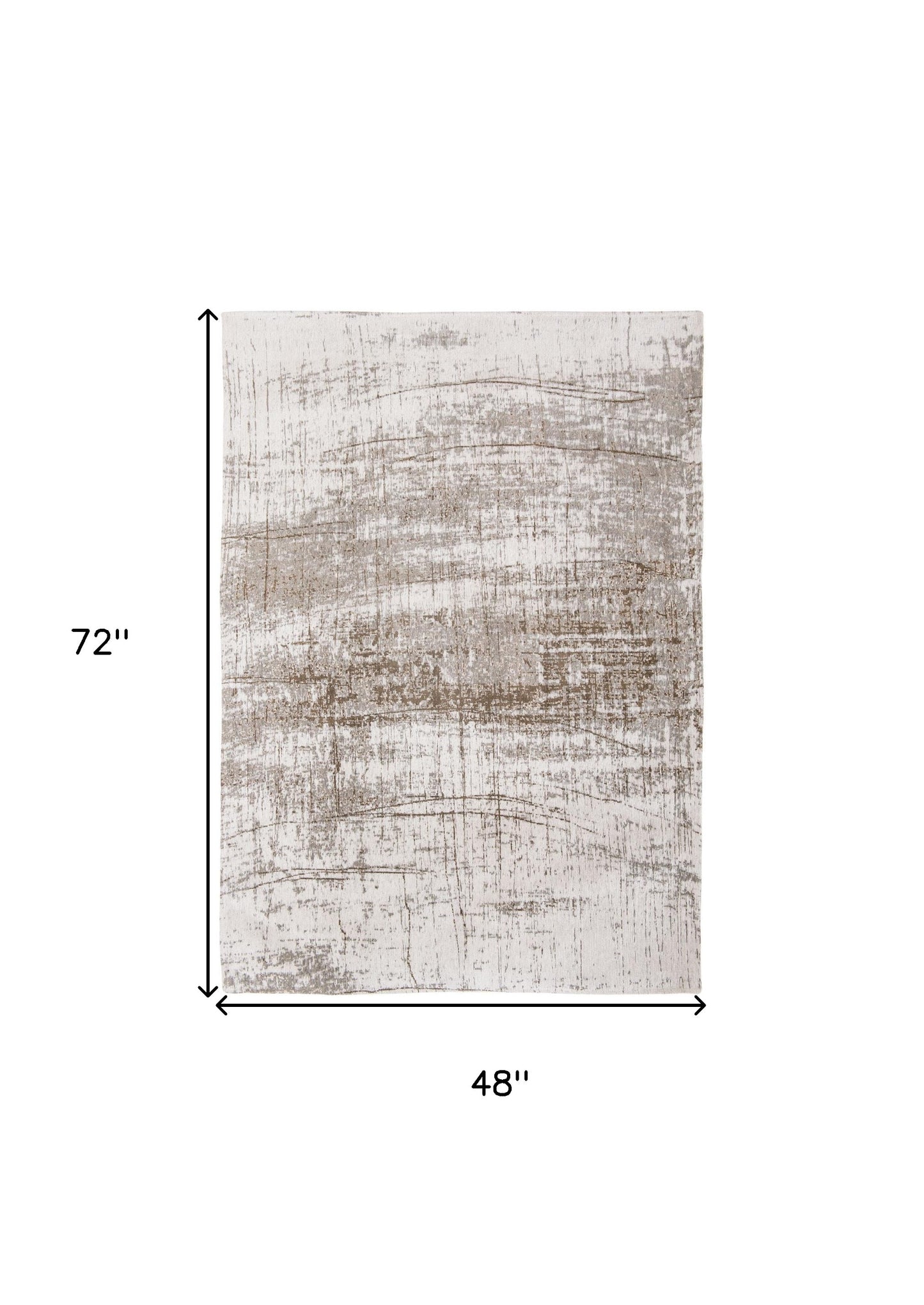 5' x 7' Gray and Beige Abstract Non Skid Area Rug