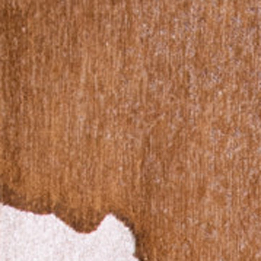 5' x 7' Yellow and Brown Abstract Non Skid Area Rug