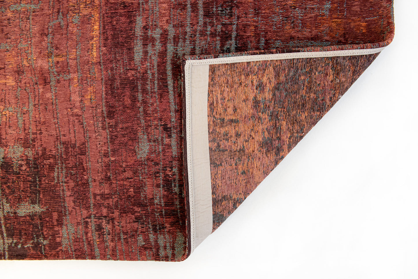 6' X 8' Red and Gray Abstract Non Skid Area Rug