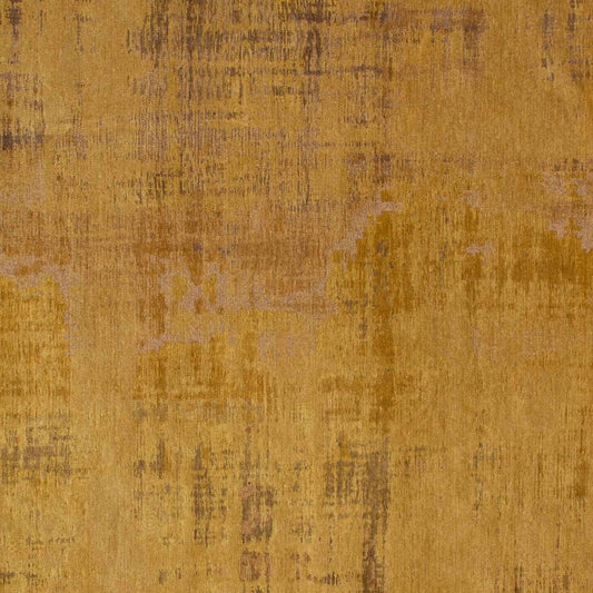 7' x 9' Yellow and Brown Abstract Non Skid Area Rug