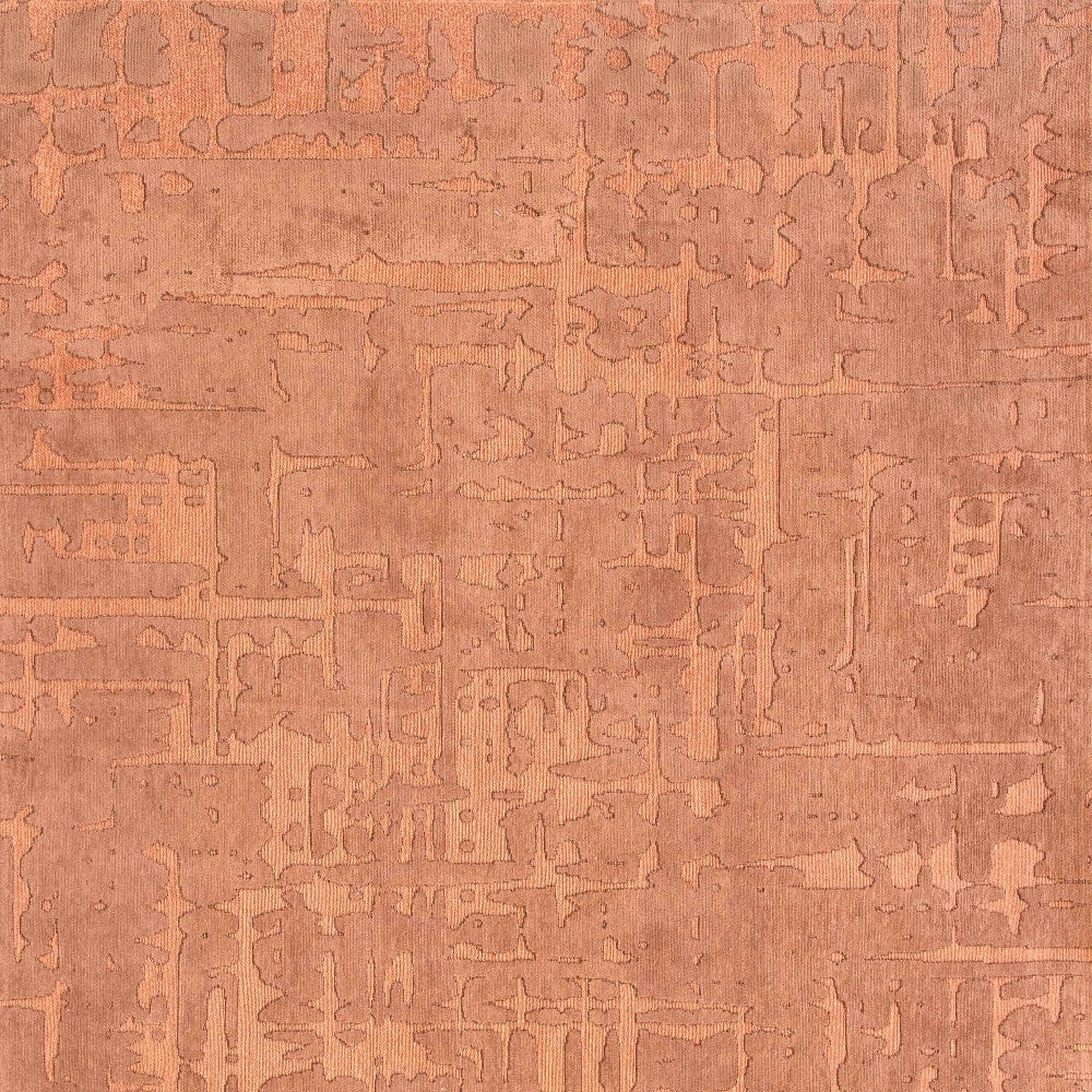 3' X 5' Orange Abstract Non Skid Area Rug