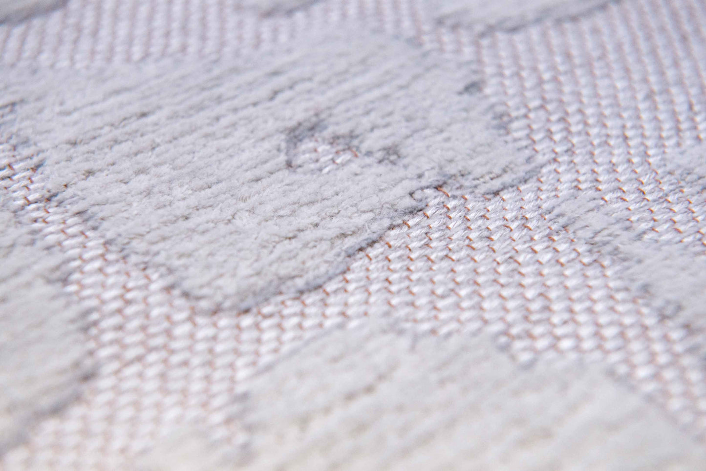 3' X 5' White Abstract Non Skid Area Rug