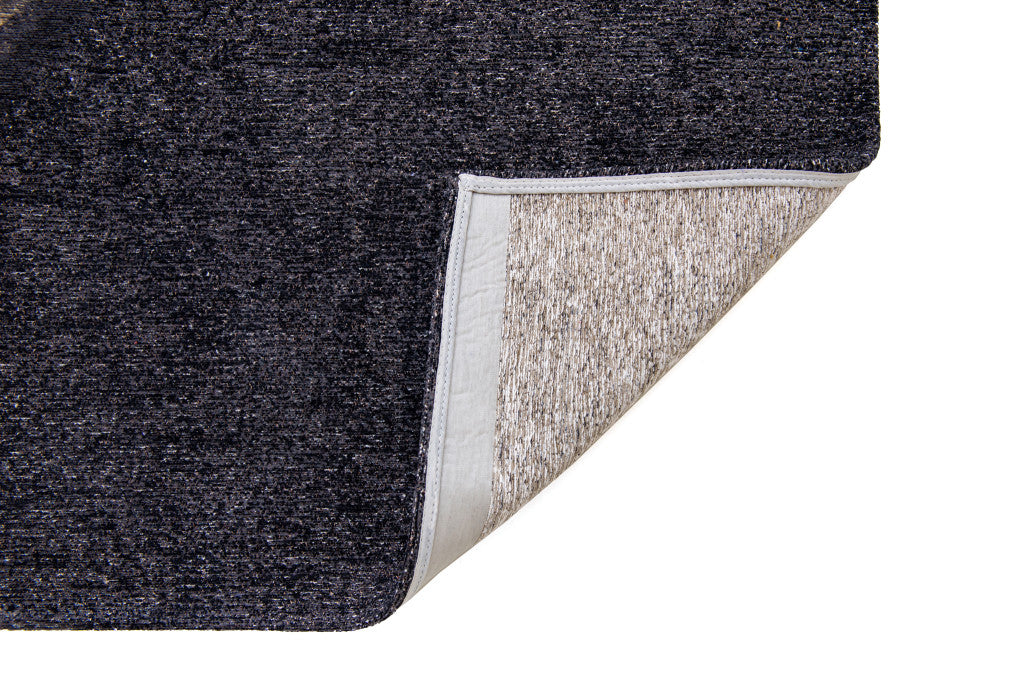 3' X 5' Black and White Abstract Non Skid Area Rug
