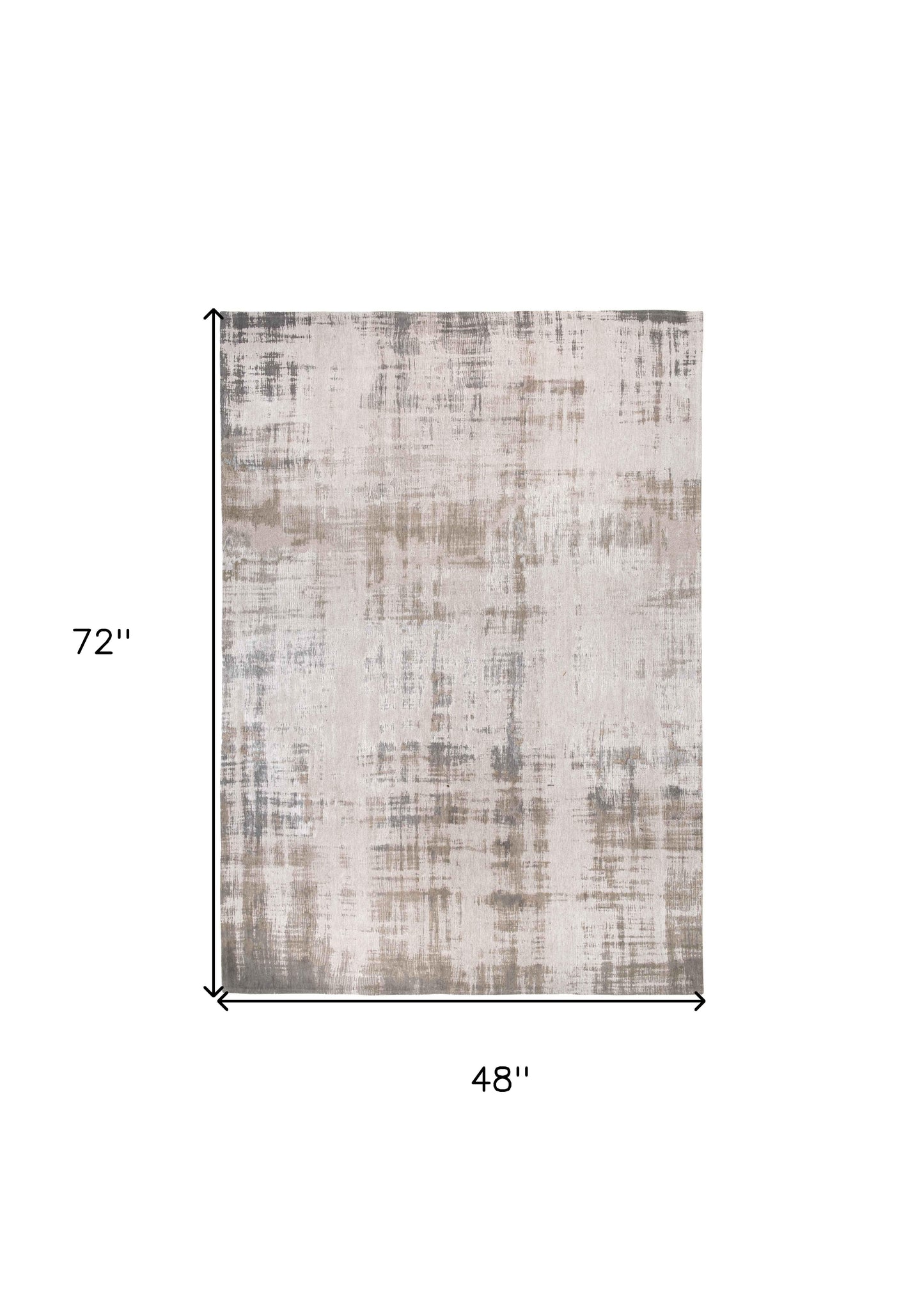 5' x 7' Gray and Beige Abstract Non Skid Area Rug