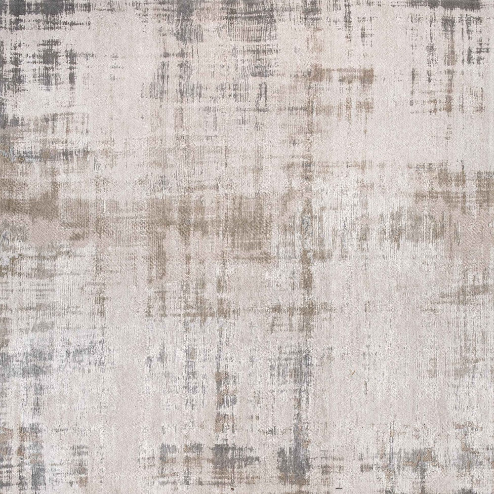 5' x 7' Gray and Beige Abstract Non Skid Area Rug