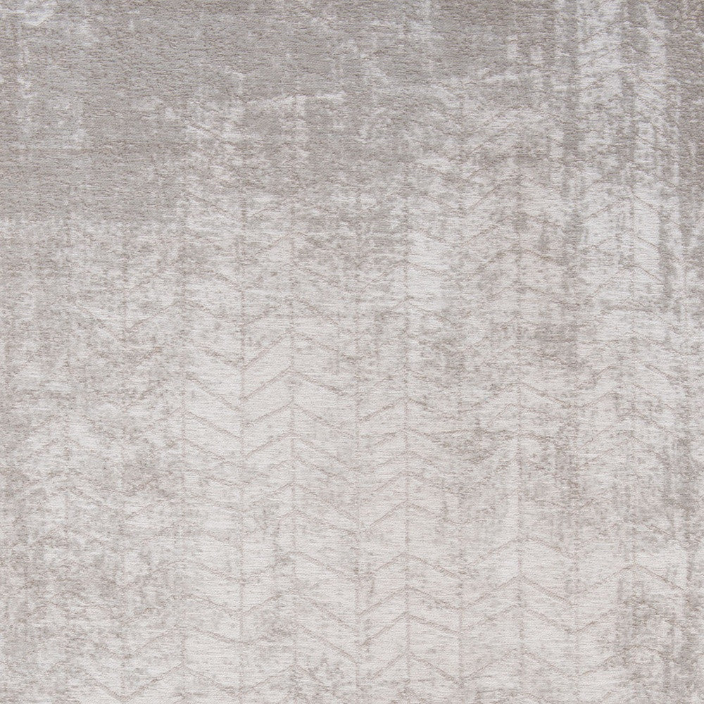 5' x 7' Gray and White Chevron Non Skid Area Rug
