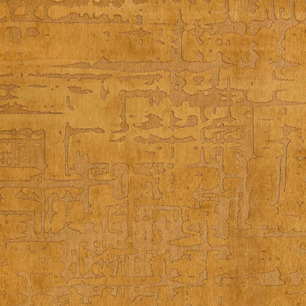 8' x 11' Yellow Abstract Non Skid Area Rug