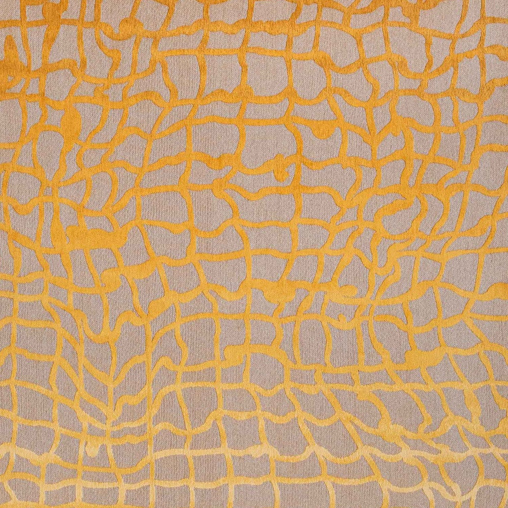 8' x 11' Gray and Orange Abstract Non Skid Area Rug