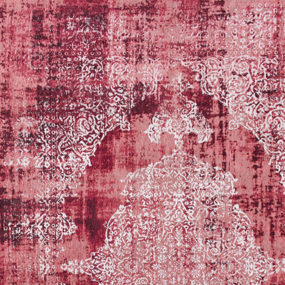 3' X 5' Red and White Oriental Non Skid Area Rug