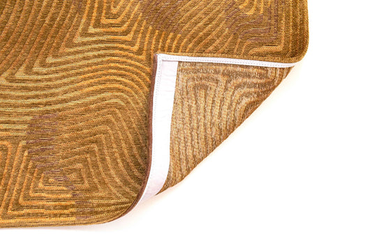 7' x 9' Yellow Abstract Non Skid Area Rug
