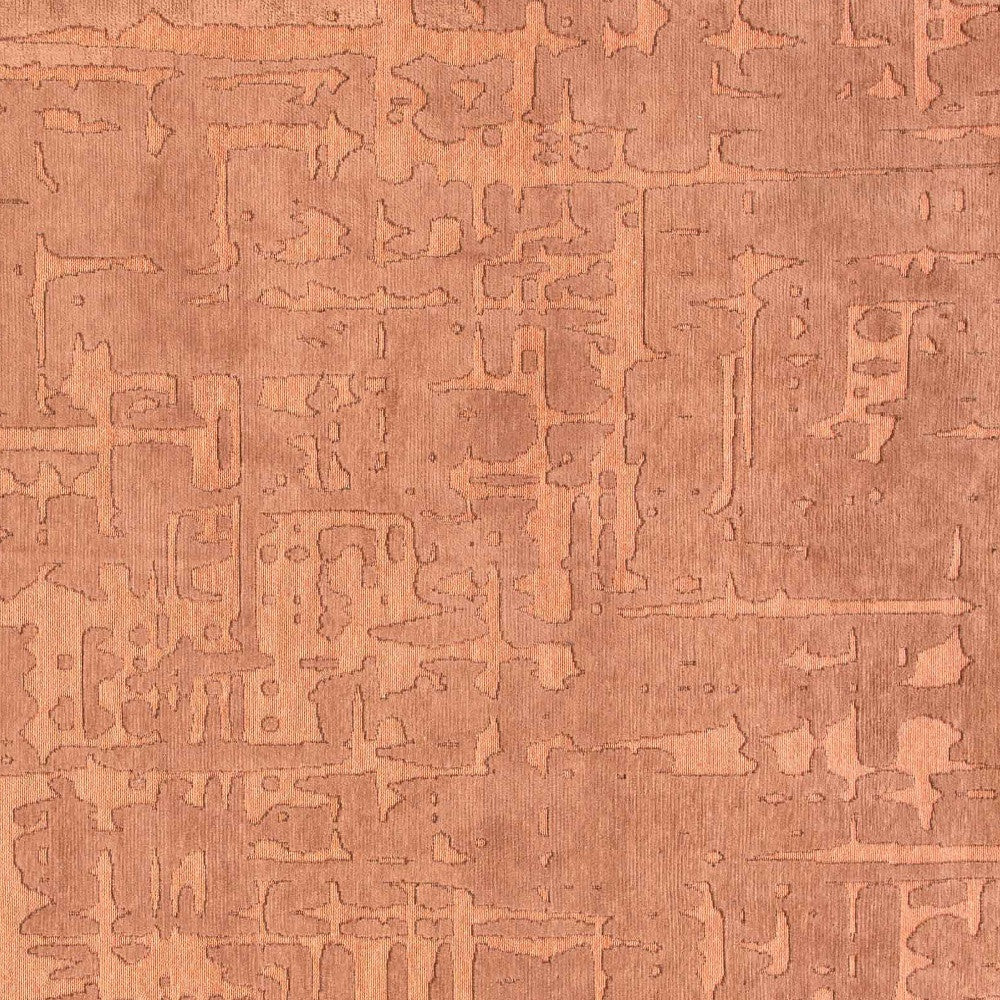 5' x 7' Orange Abstract Non Skid Area Rug