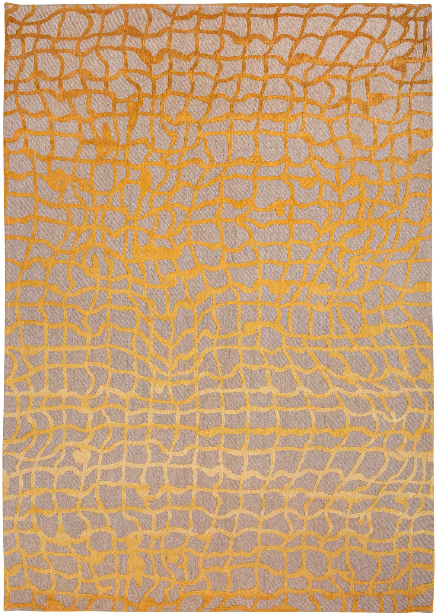 3' X 5' Gray and Orange Abstract Non Skid Area Rug